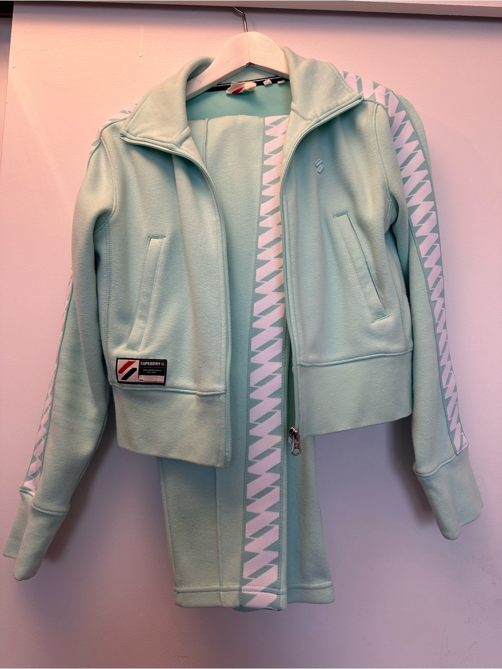 Superdry Mint Green Zip Jacket + pantsuit